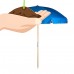 6.5 ft. Steel Octagon Shaped Commercial Grade Beach Umbrella with Ash Wood Pole,  5 yr Warranty Acrylic Fabric   